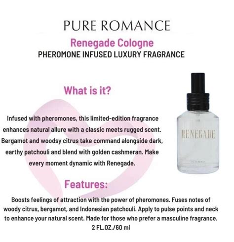 pure romance pheromone perfume|pure romance renegade cologne.